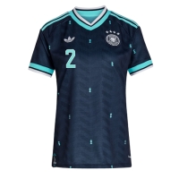 Camiseta Alemania Antonio Rudiger #2 Segunda Equipación Replica Mundial 2026 para mujer mangas cortas
